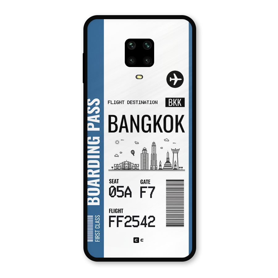 Bangkok Boarding Pass Metal Back Case for Redmi Note 9 Pro