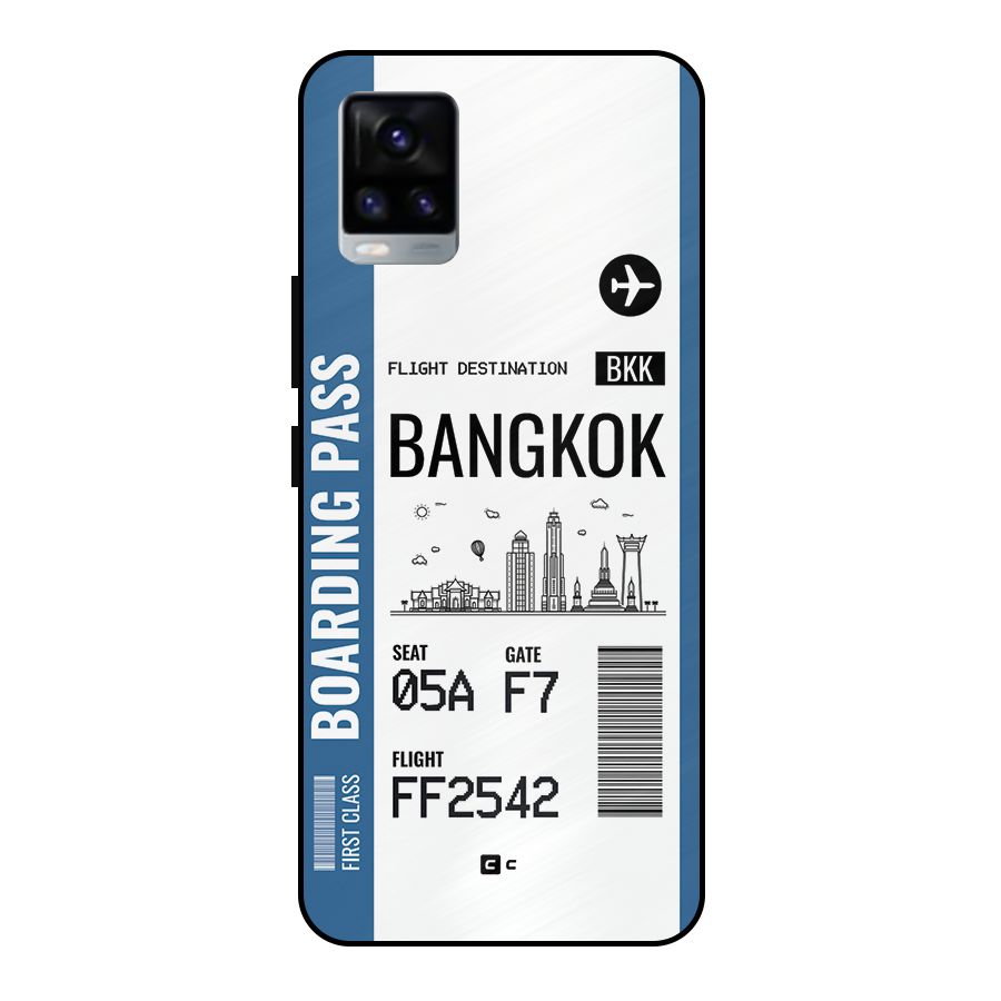 Bangkok Boarding Pass Metal Back Case for Vivo V20 2021