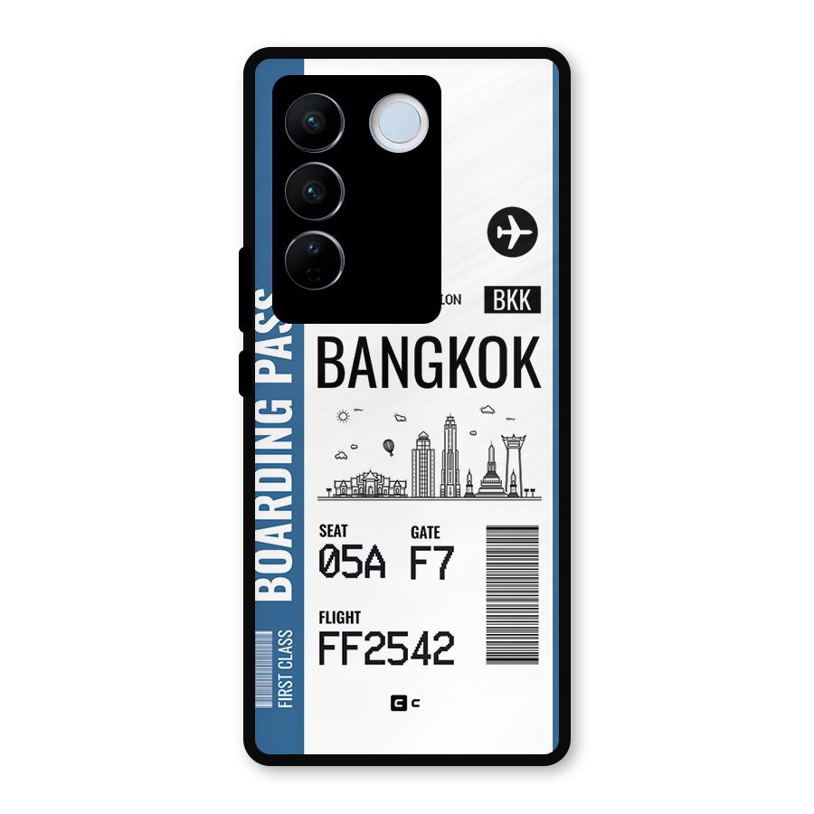 Bangkok Boarding Pass Metal Back Case for Vivo V27