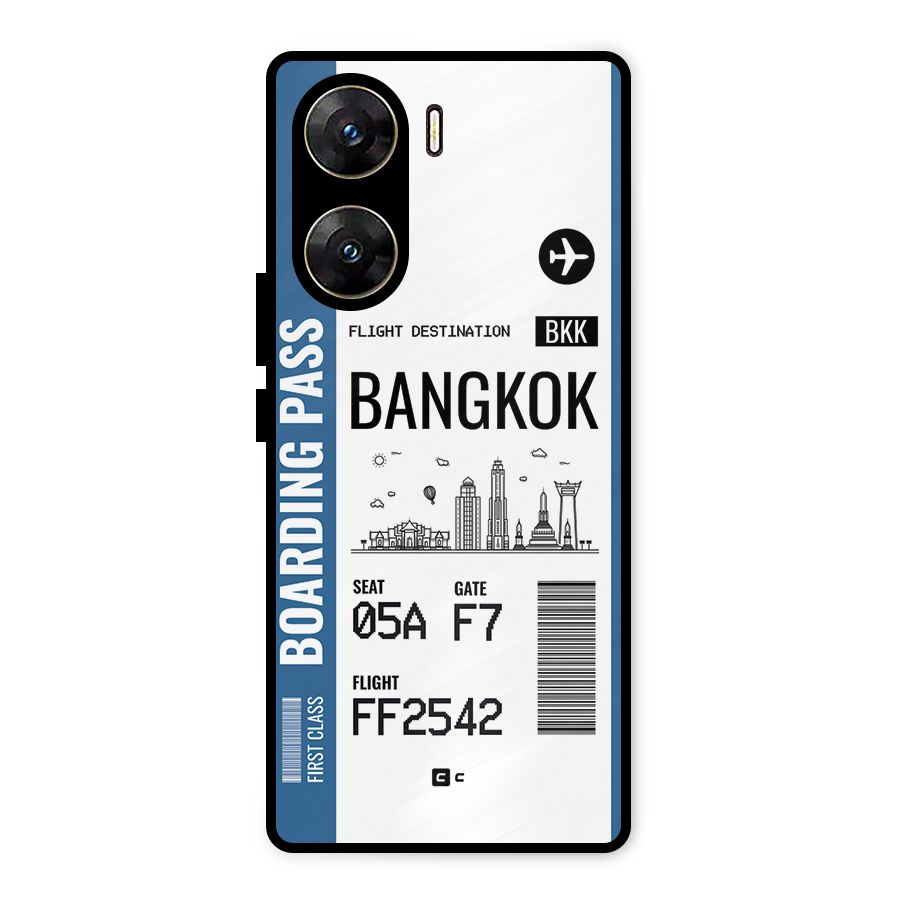 Bangkok Boarding Pass Metal Back Case for Vivo V29e