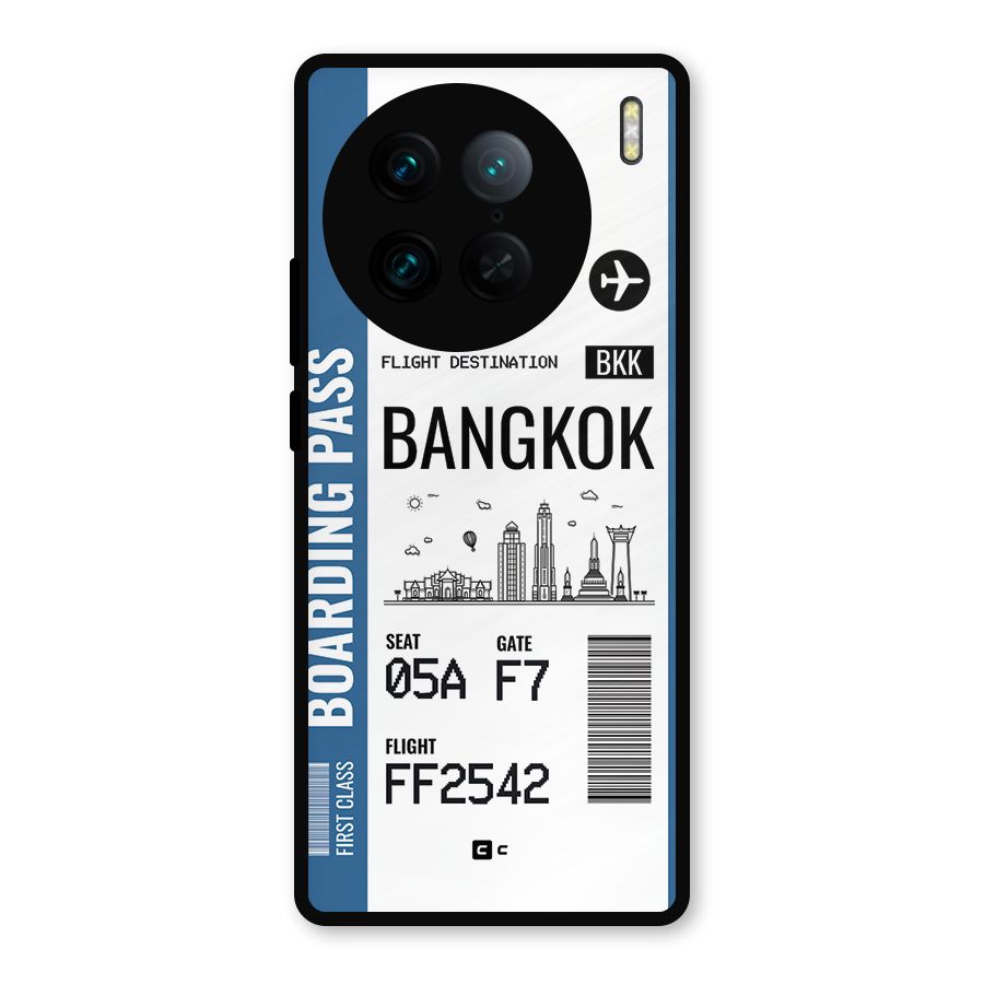 Bangkok Boarding Pass Metal Back Case for Vivo X90 Pro