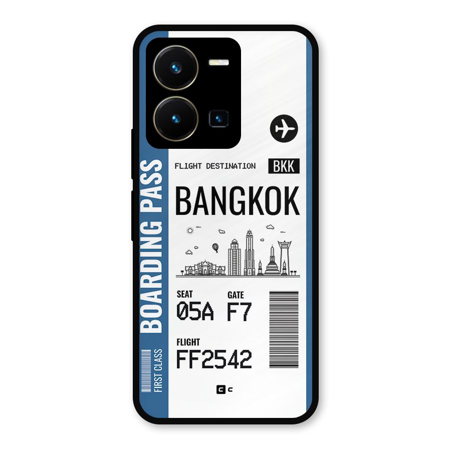 Bangkok Boarding Pass Metal Back Case for Vivo Y35
