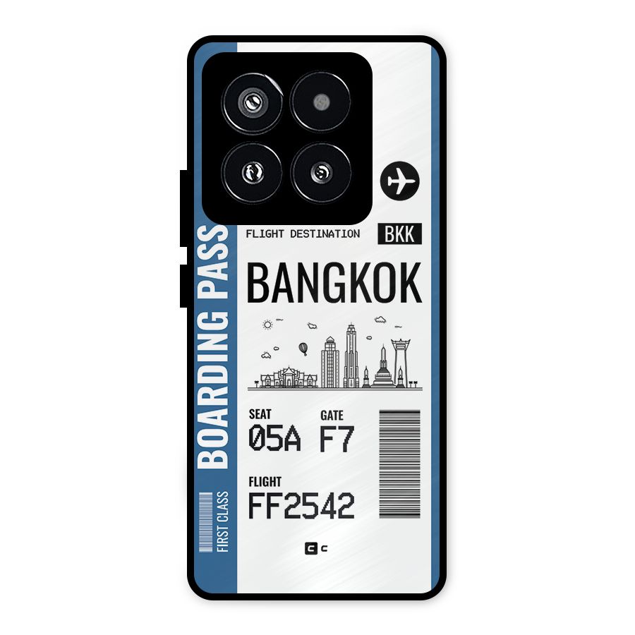Bangkok Boarding Pass Metal Back Case for Xiaomi 14 Pro