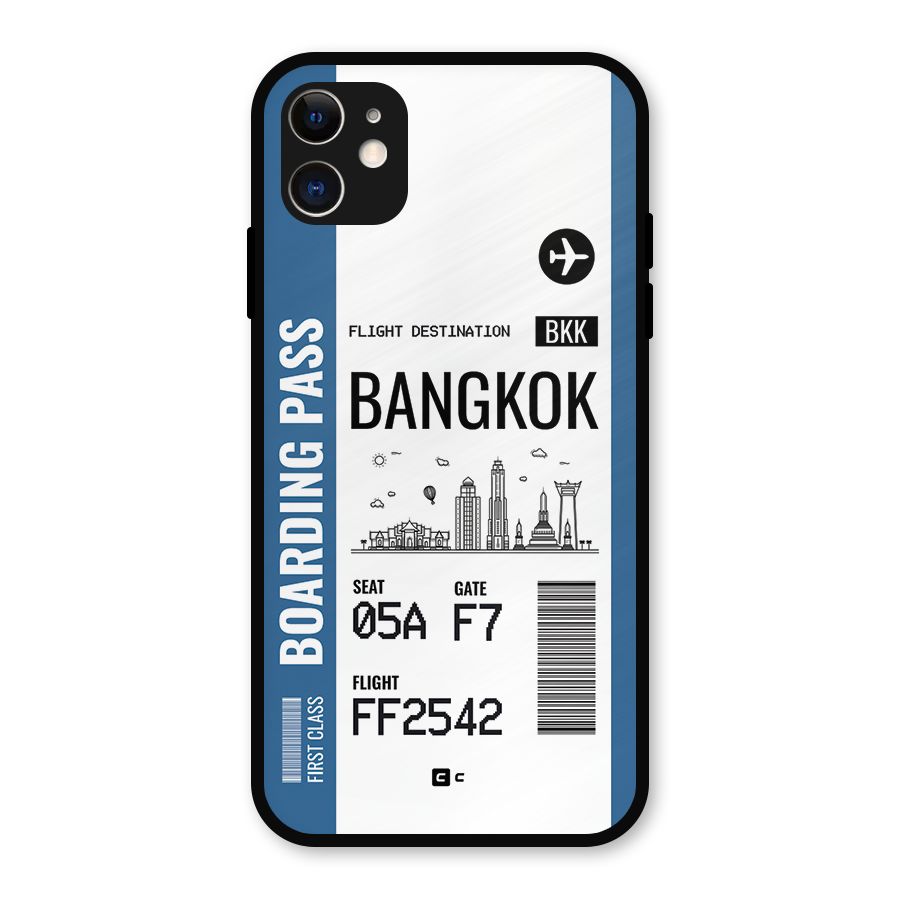 Bangkok Boarding Pass Metal Back Case for iPhone 11