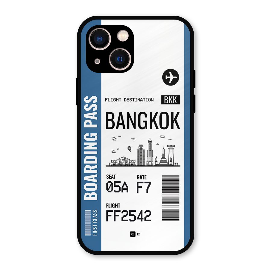 Bangkok Boarding Pass Metal Back Case for iPhone 13