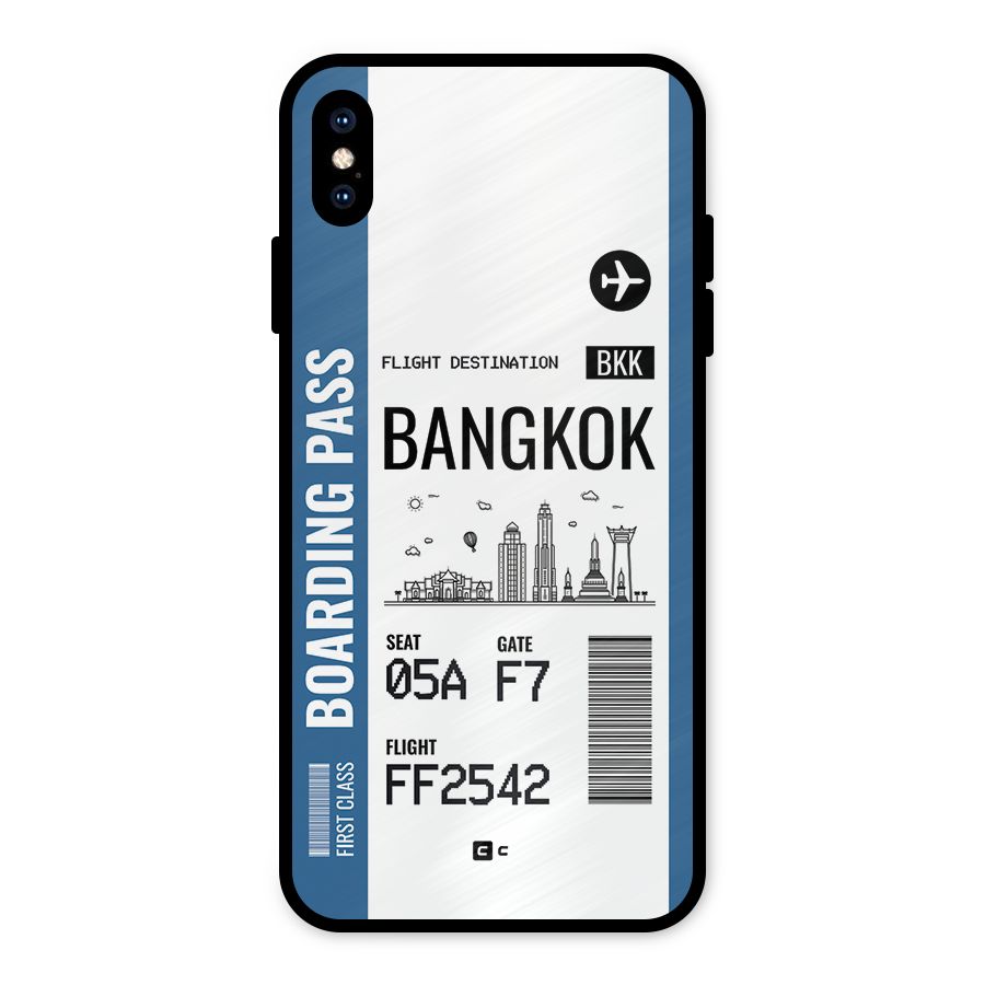 Bangkok Boarding Pass Metal Back Case for iPhone XS Max