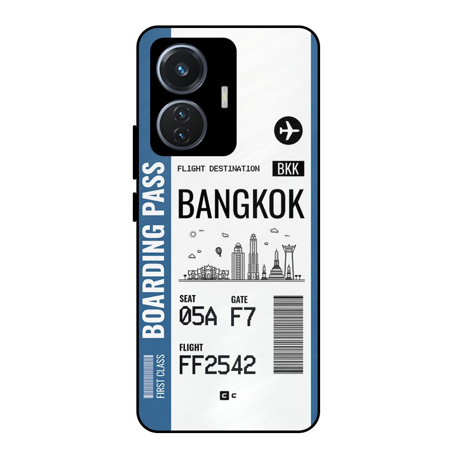 Bangkok Boarding Pass Metal Back Case for iQOO Z6 44W