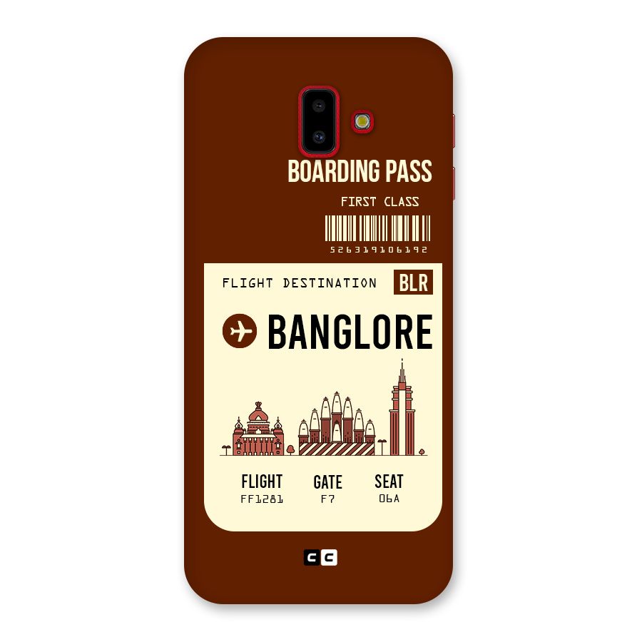 Banglore Boarding Pass Back Case for Galaxy J6 Plus