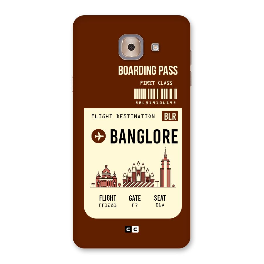 Banglore Boarding Pass Back Case for Galaxy J7 Max