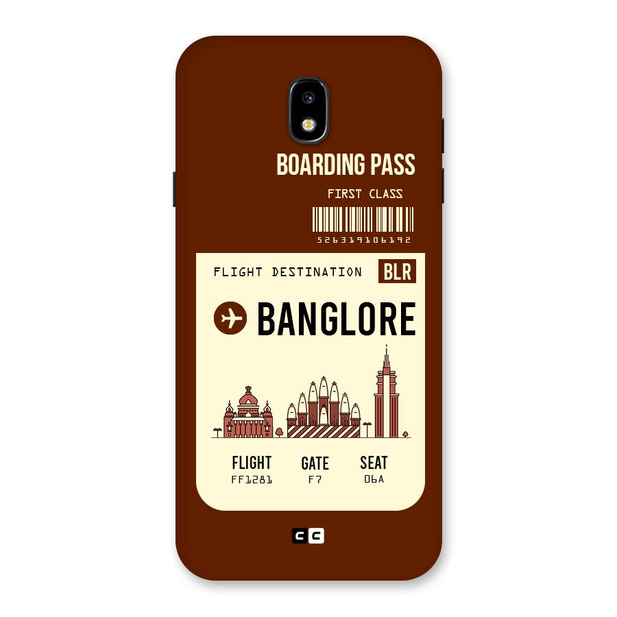 Banglore Boarding Pass Back Case for Galaxy J7 Pro