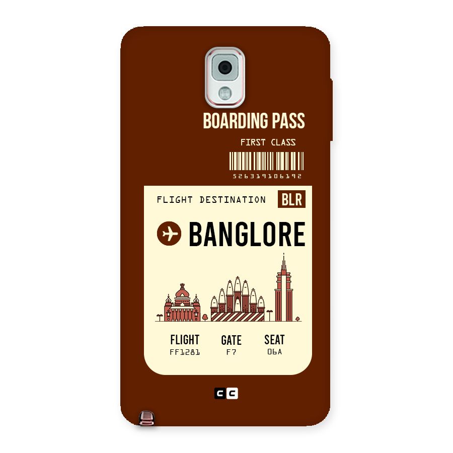 Banglore Boarding Pass Back Case for Galaxy Note 3