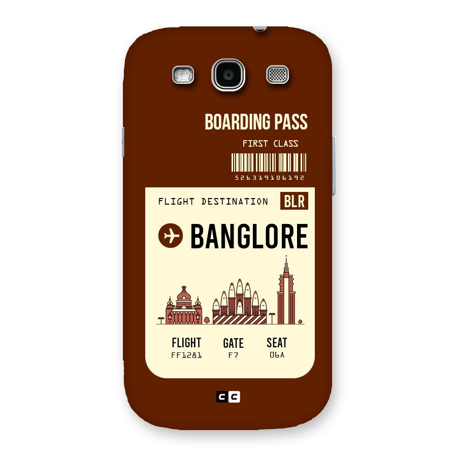 Banglore Boarding Pass Back Case for Galaxy S3