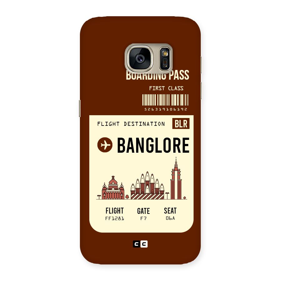 Banglore Boarding Pass Back Case for Galaxy S7