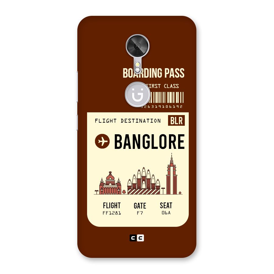 Banglore Boarding Pass Back Case for Gionee A1