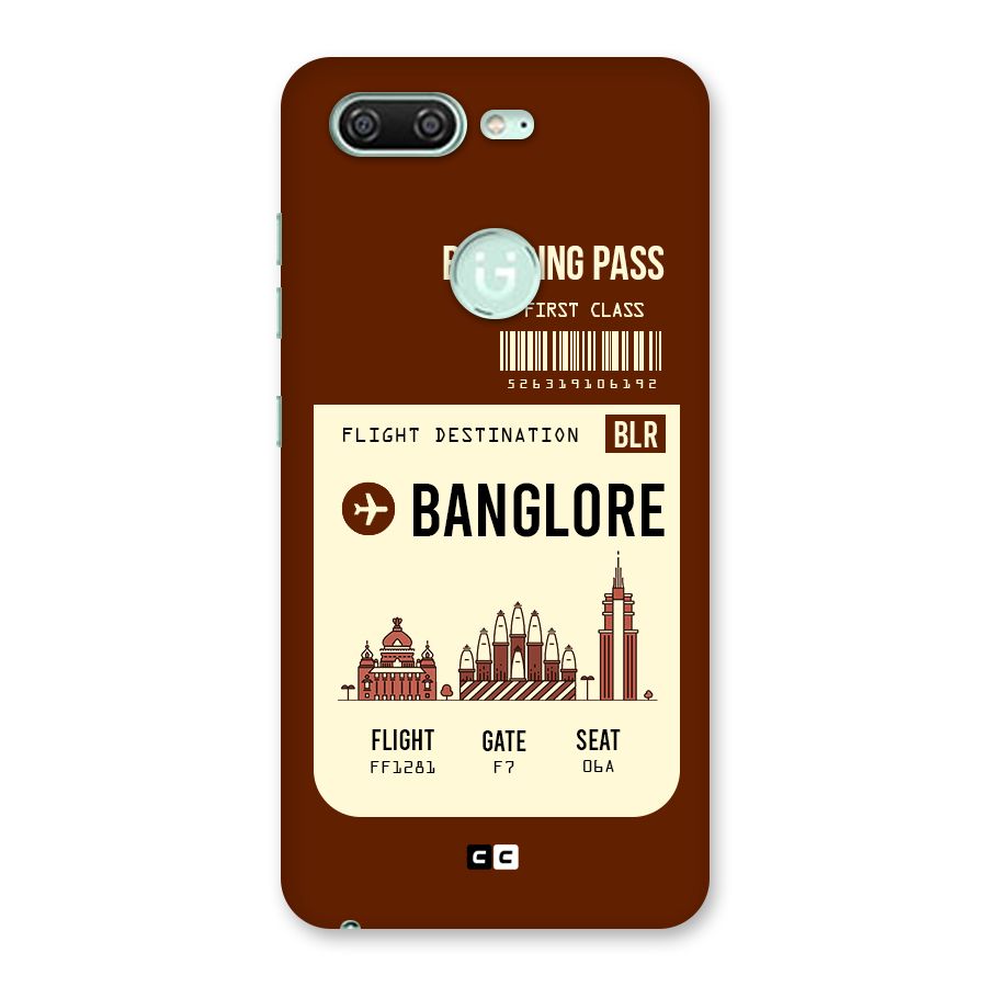 Banglore Boarding Pass Back Case for Gionee S10