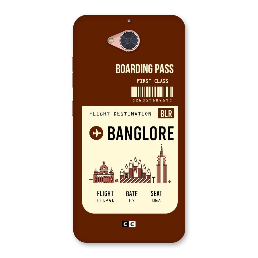 Banglore Boarding Pass Back Case for Gionee S6 Pro