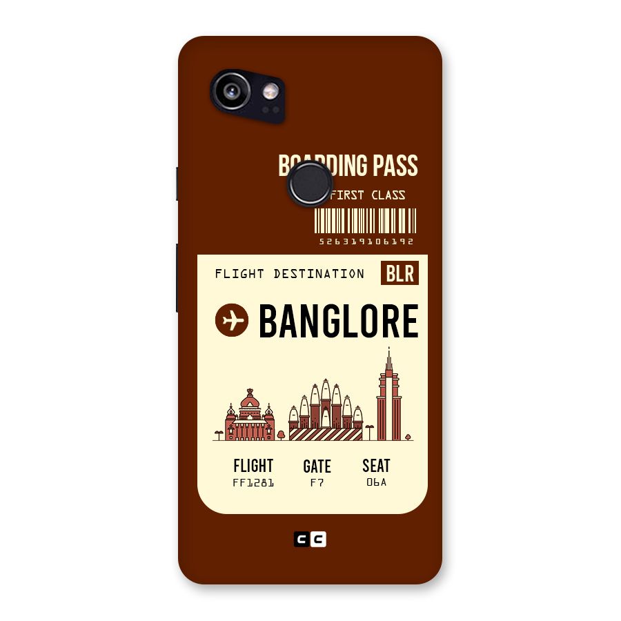 Banglore Boarding Pass Back Case for Google Pixel 2 XL