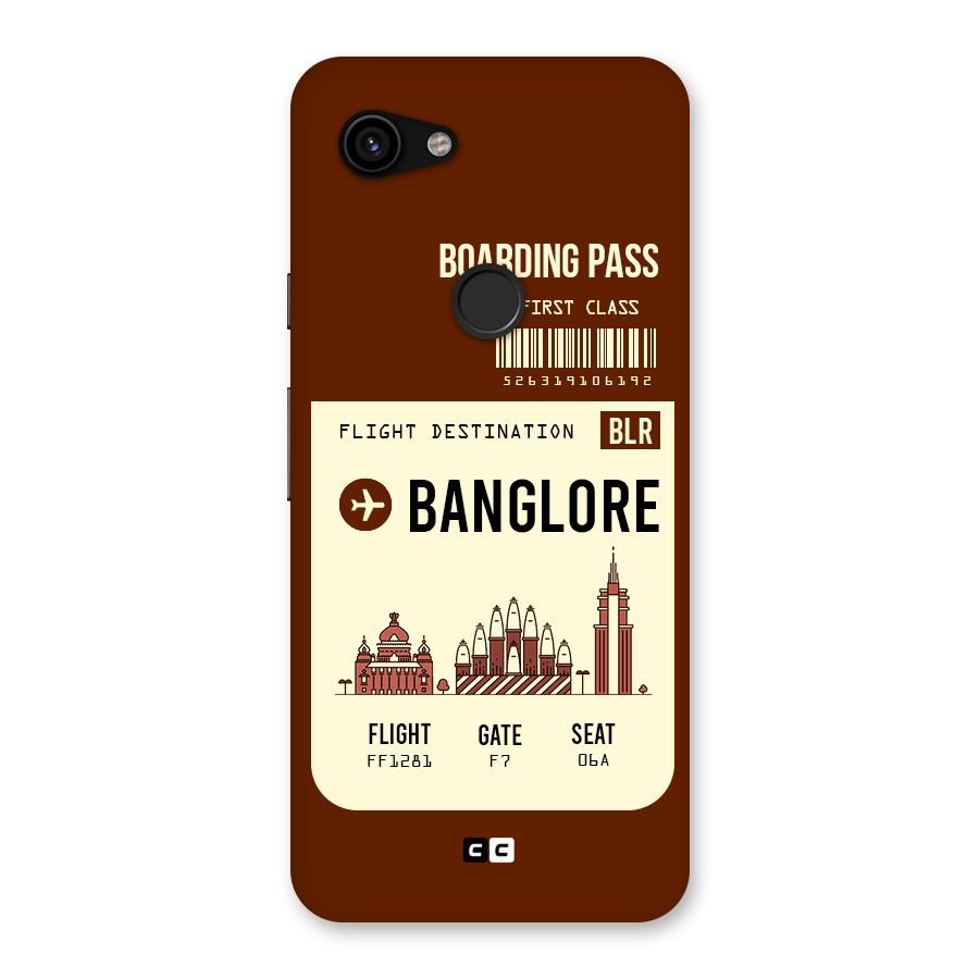 Banglore Boarding Pass Back Case for Google Pixel 3a