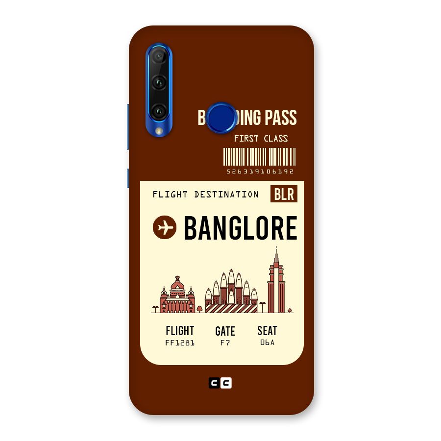 Banglore Boarding Pass Back Case for Honor 20i