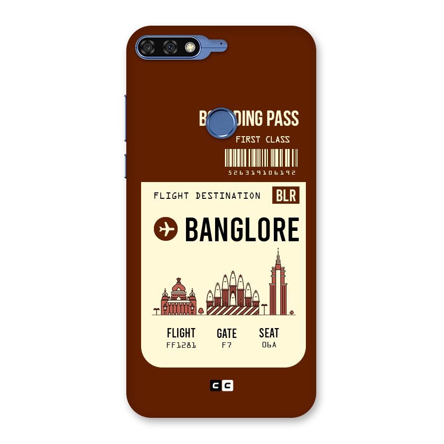 Banglore Boarding Pass Back Case for Honor 7C