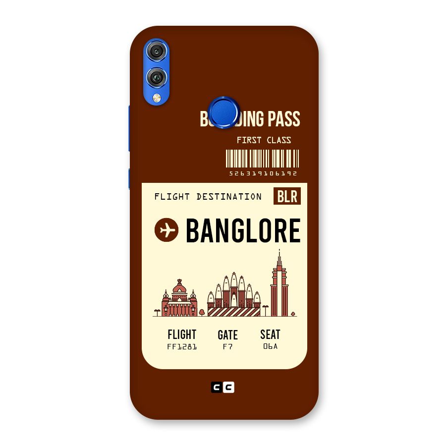 Banglore Boarding Pass Back Case for Honor 8X