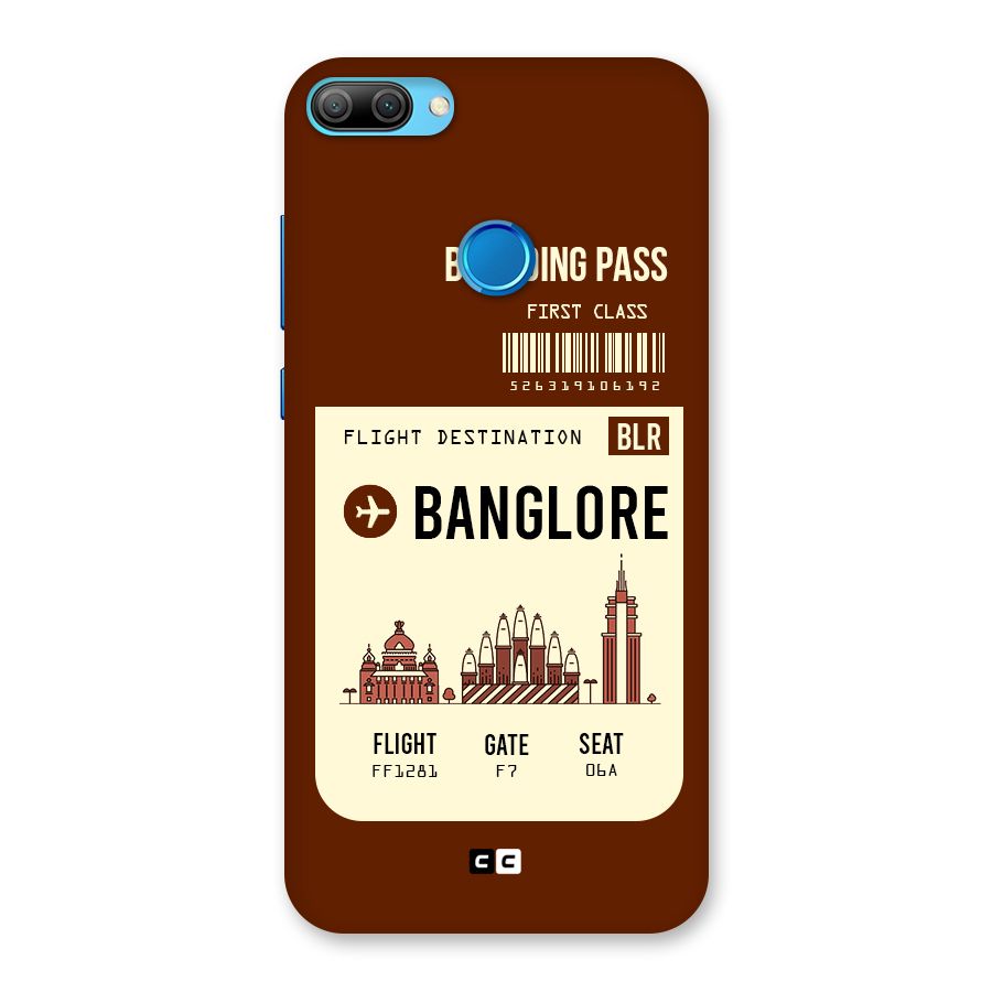 Banglore Boarding Pass Back Case for Honor 9N