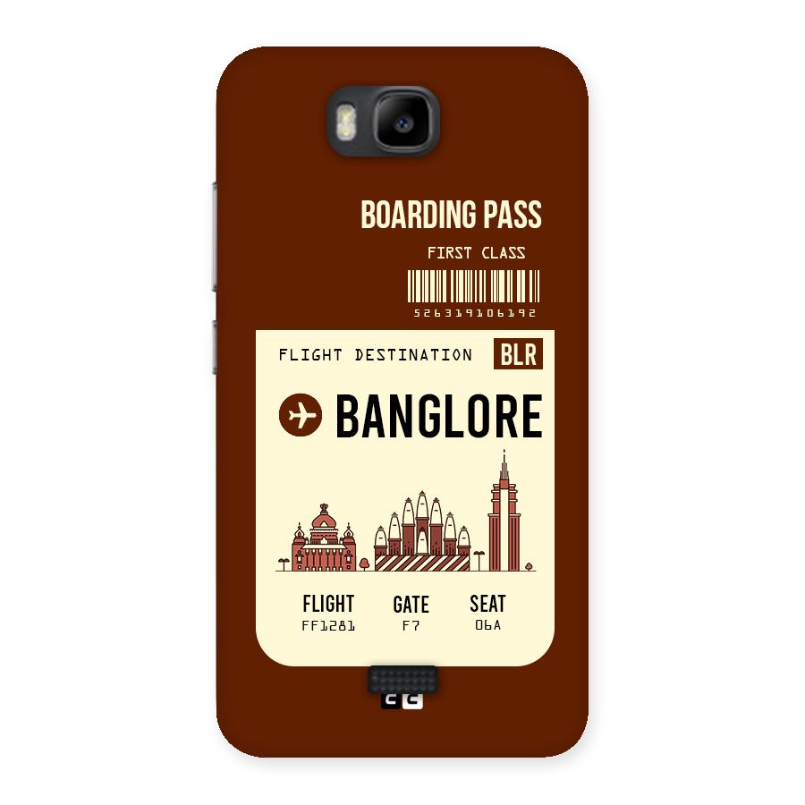 Banglore Boarding Pass Back Case for Honor Bee
