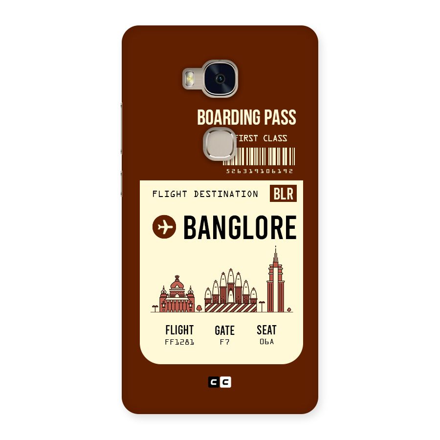 Banglore Boarding Pass Back Case for Huawei Honor 5X