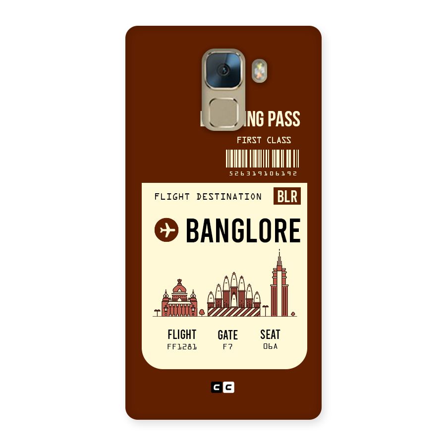 Banglore Boarding Pass Back Case for Huawei Honor 7