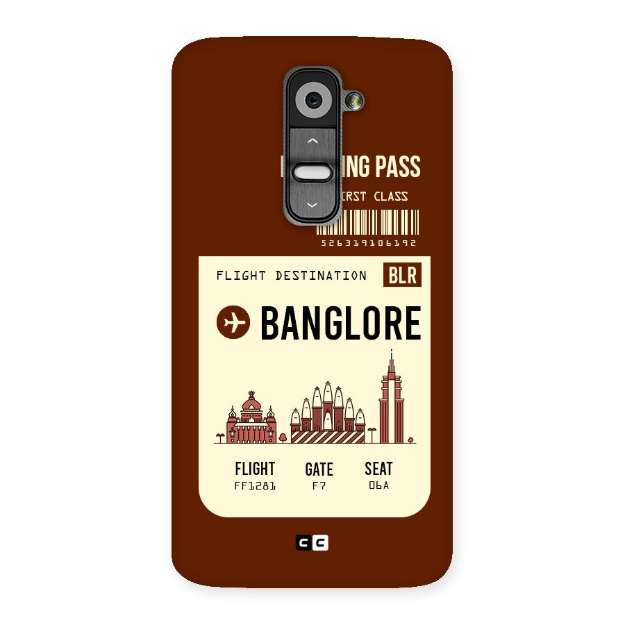 Banglore Boarding Pass Back Case for LG G2