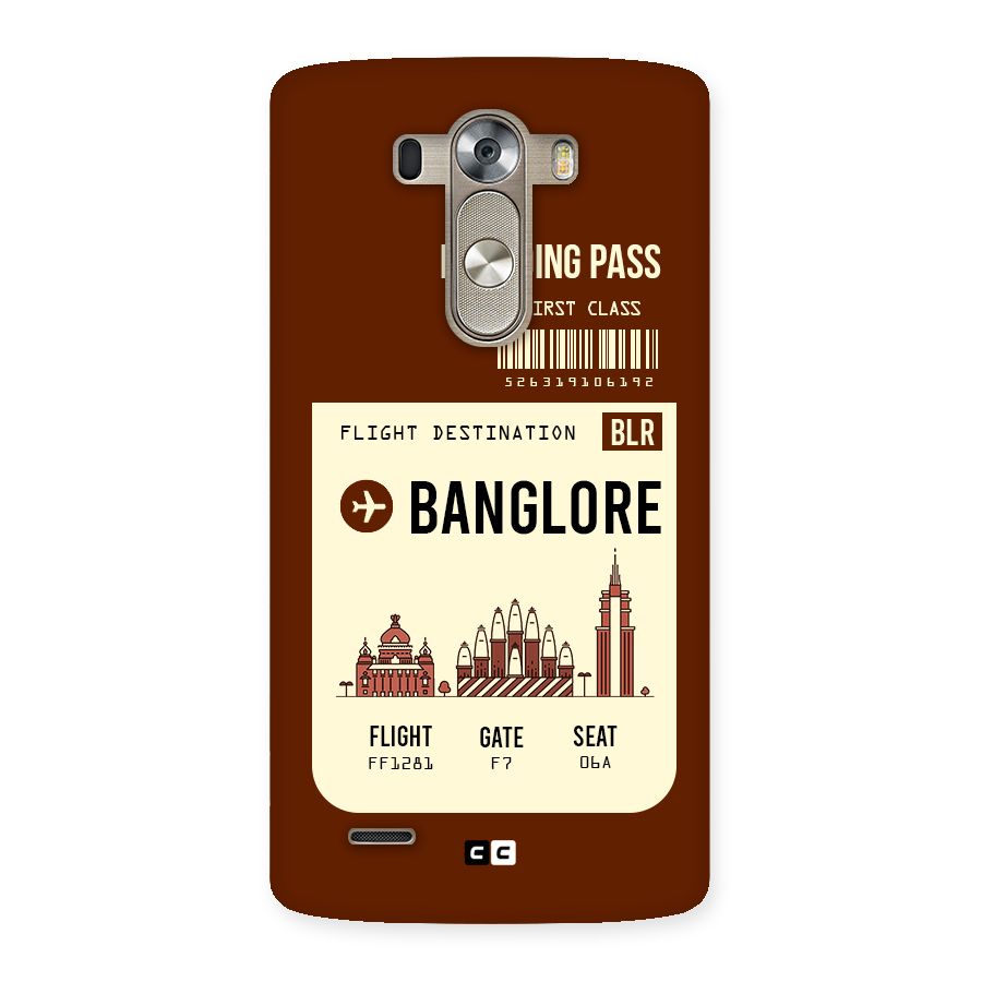 Banglore Boarding Pass Back Case for LG G3