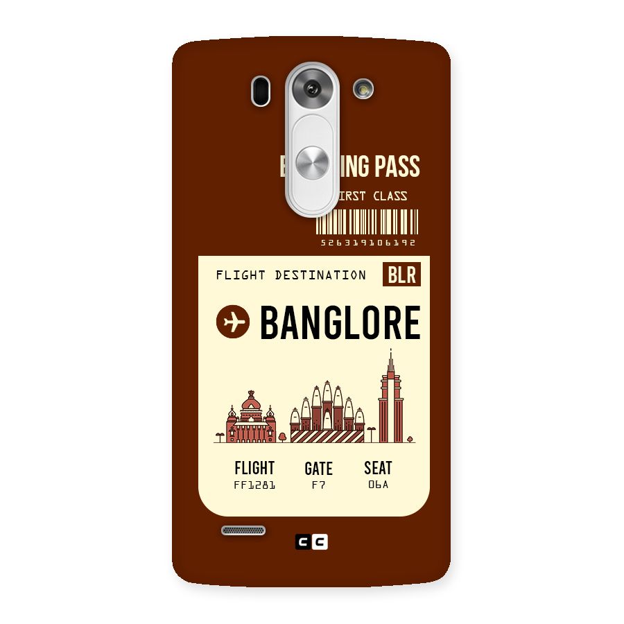 Banglore Boarding Pass Back Case for LG G3 Mini
