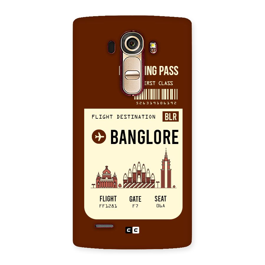 Banglore Boarding Pass Back Case for LG G4