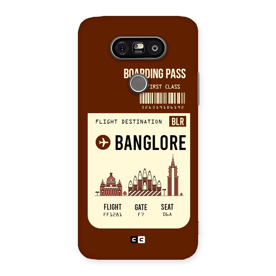 Banglore Boarding Pass Back Case for LG G5