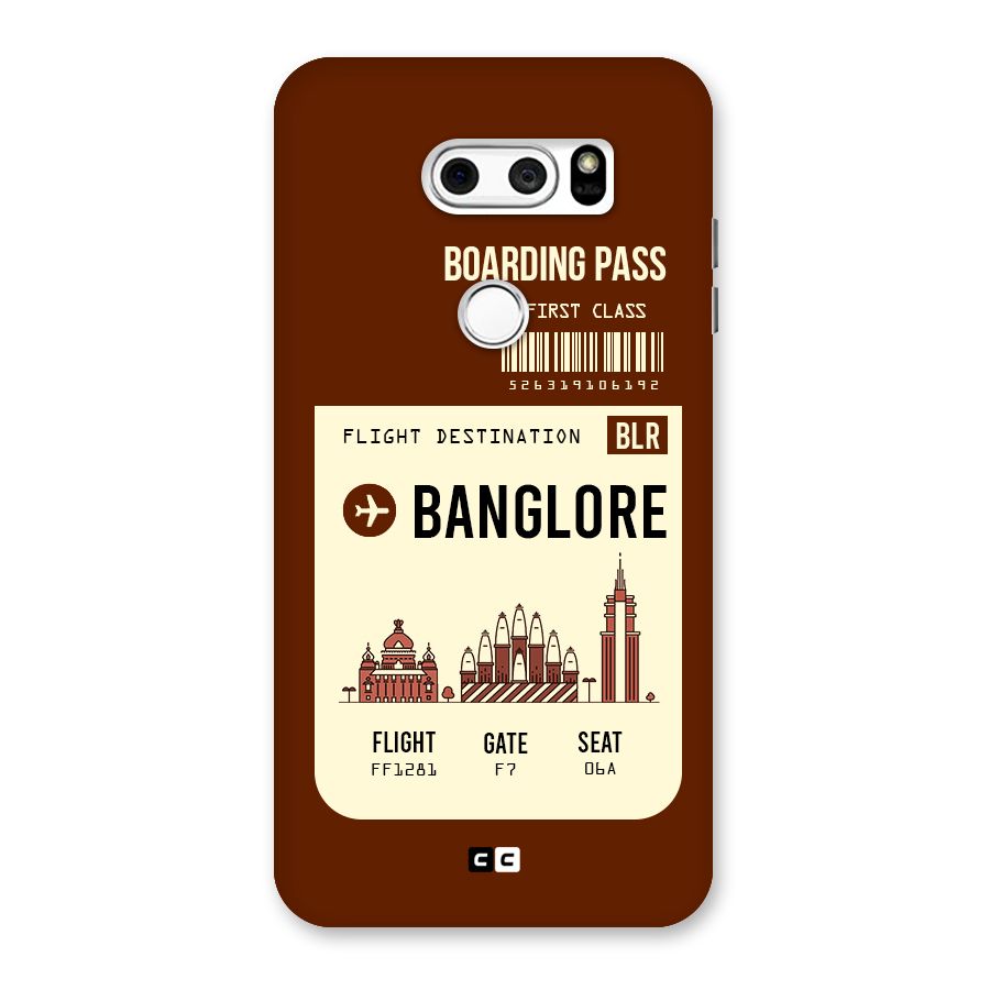 Banglore Boarding Pass Back Case for LG V30