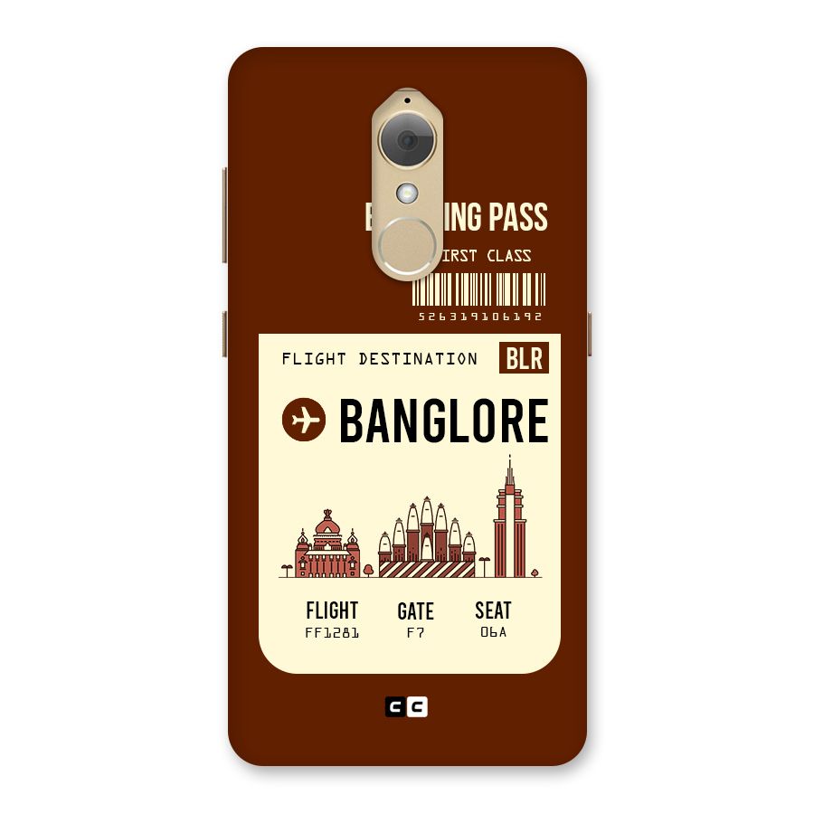 Banglore Boarding Pass Back Case for Lenovo K8