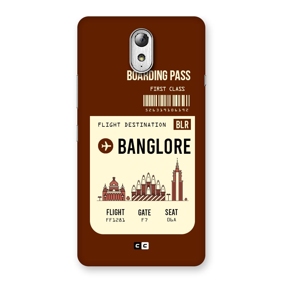 Banglore Boarding Pass Back Case for Lenovo Vibe P1M