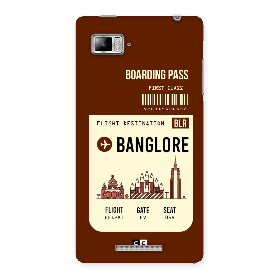 Banglore Boarding Pass Back Case for Lenovo Vibe Z K910