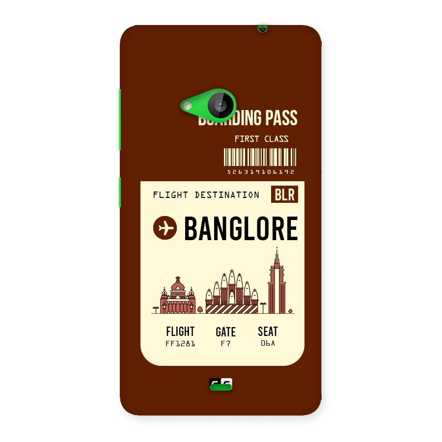 Banglore Boarding Pass Back Case for Lumia 535