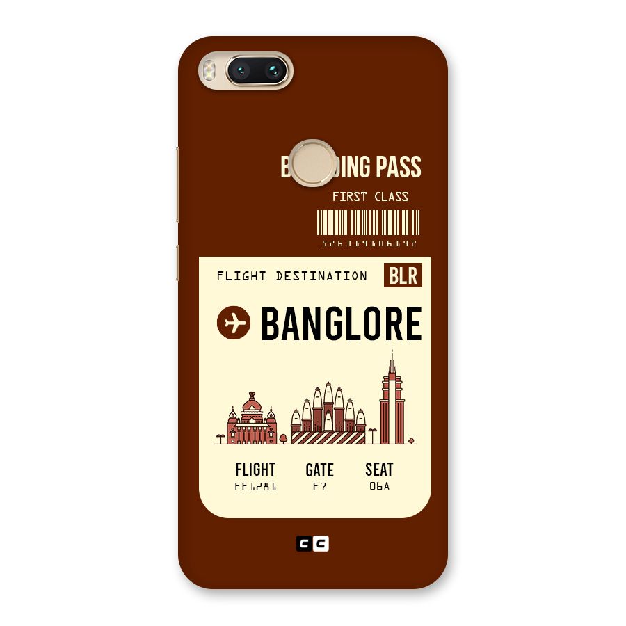 Banglore Boarding Pass Back Case for Mi A1