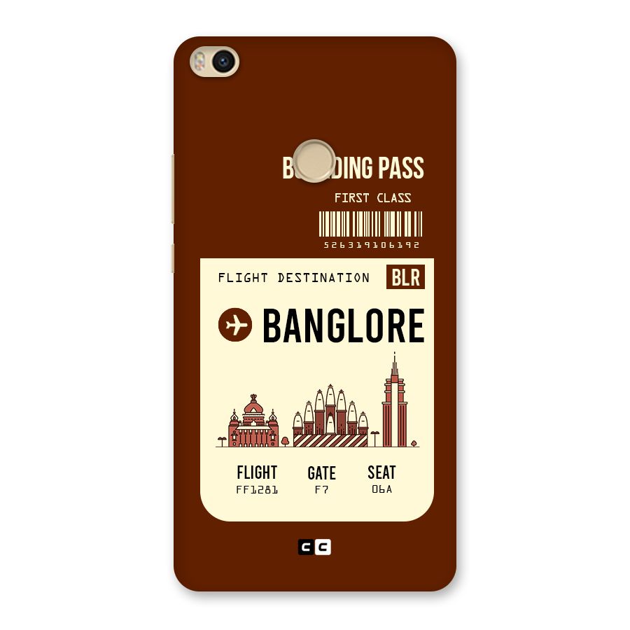 Banglore Boarding Pass Back Case for Mi Max 2