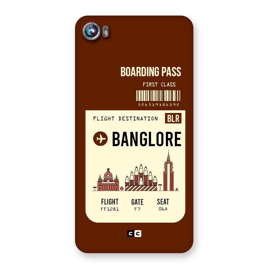 Banglore Boarding Pass Back Case for Micromax Canvas Fire 4 A107