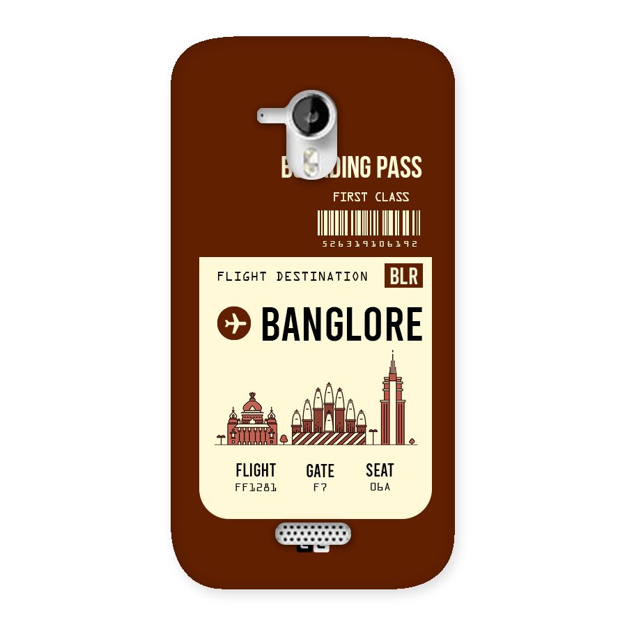 Banglore Boarding Pass Back Case for Micromax Canvas HD A116