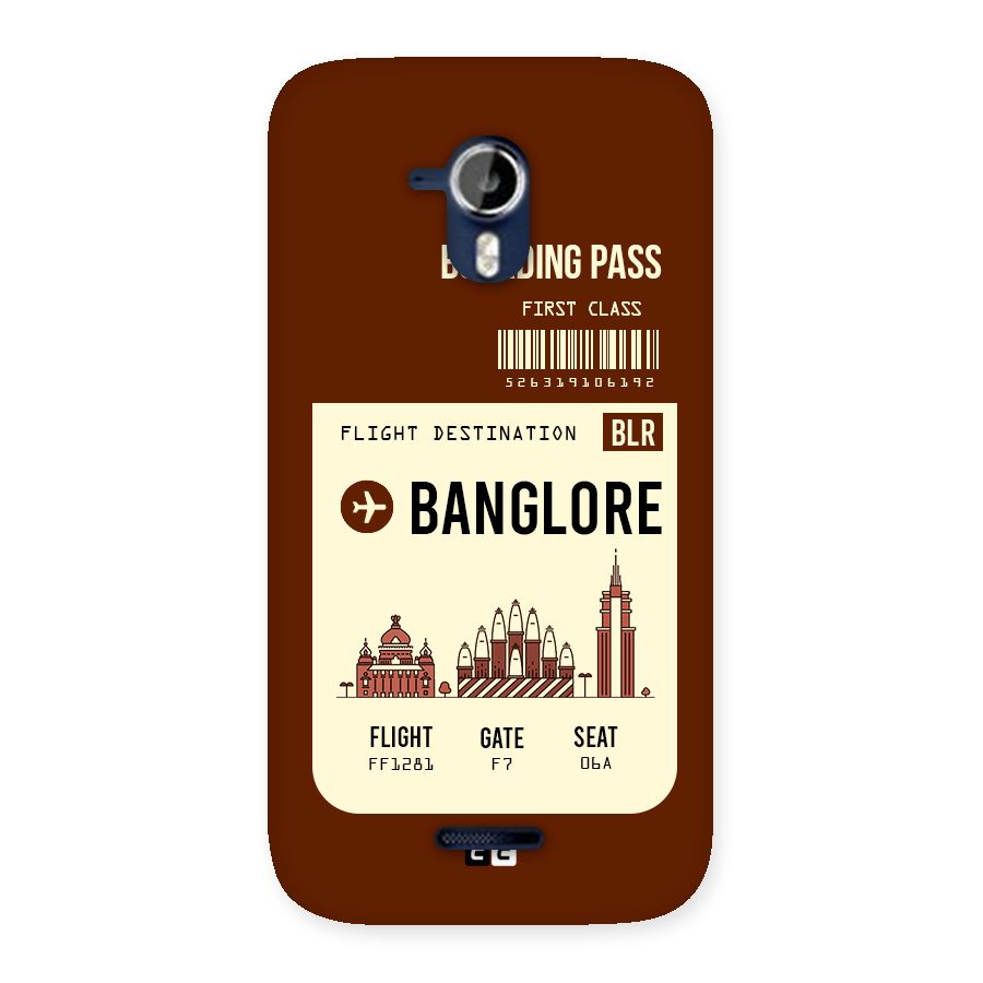 Banglore Boarding Pass Back Case for Micromax Canvas Magnus A117