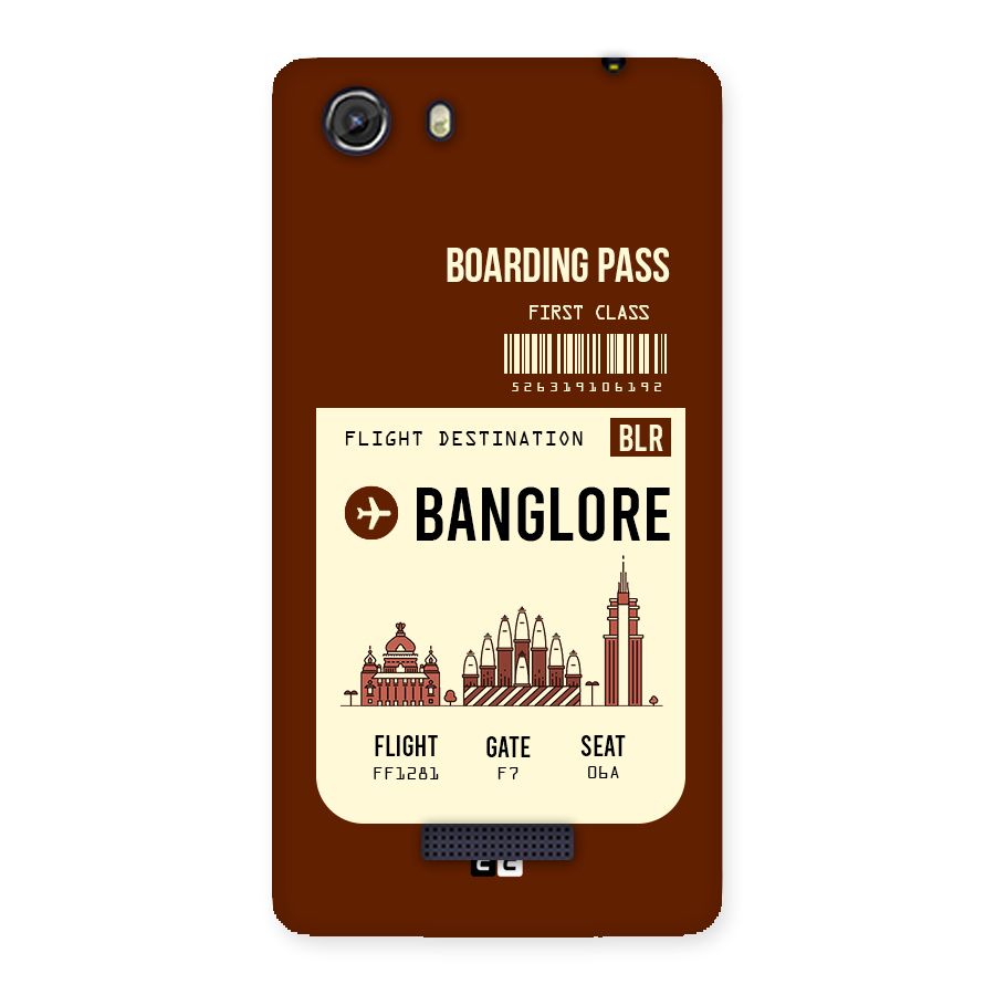 Banglore Boarding Pass Back Case for Micromax Unite 3