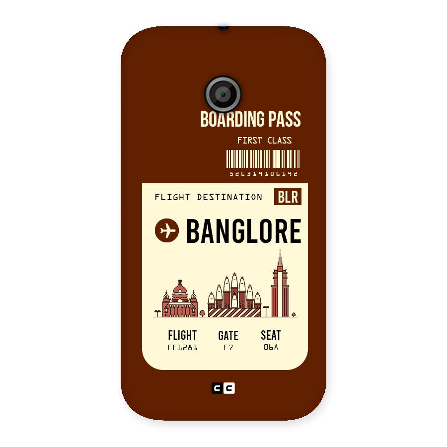 Banglore Boarding Pass Back Case for Moto E