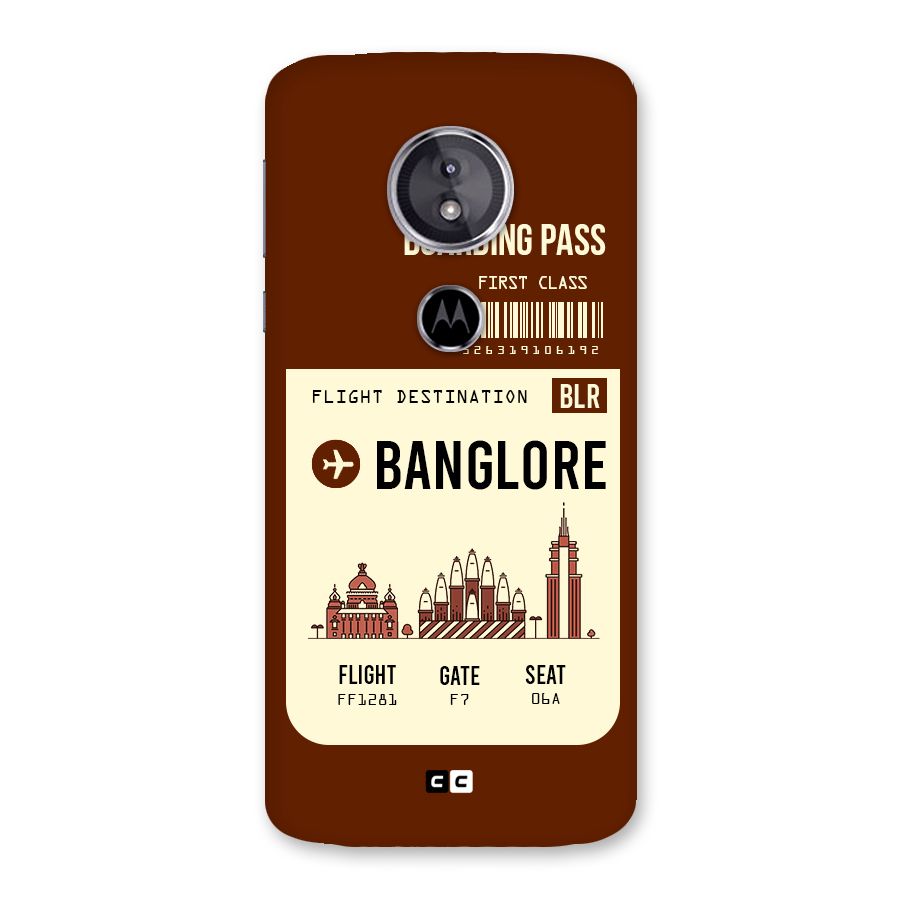 Banglore Boarding Pass Back Case for Moto E5