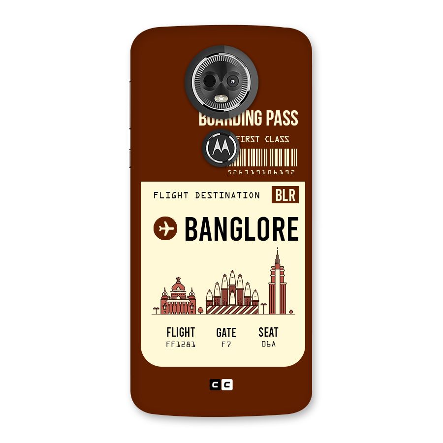 Banglore Boarding Pass Back Case for Moto E5 Plus