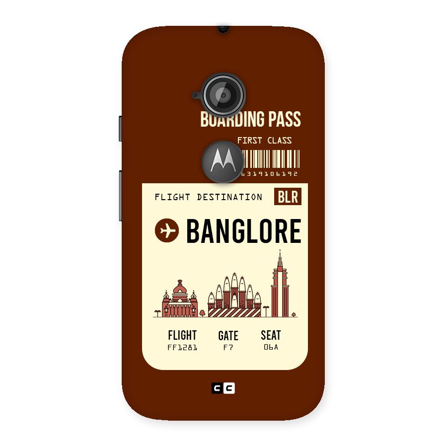 Banglore Boarding Pass Back Case for Moto E 2nd Gen