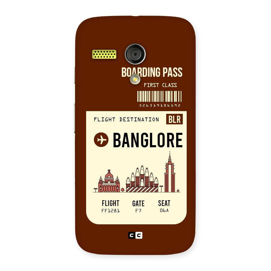 Banglore Boarding Pass Back Case for Moto G